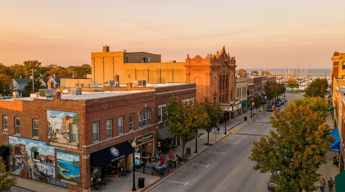 Downtown Waukegan, Illinois near Genesee Street